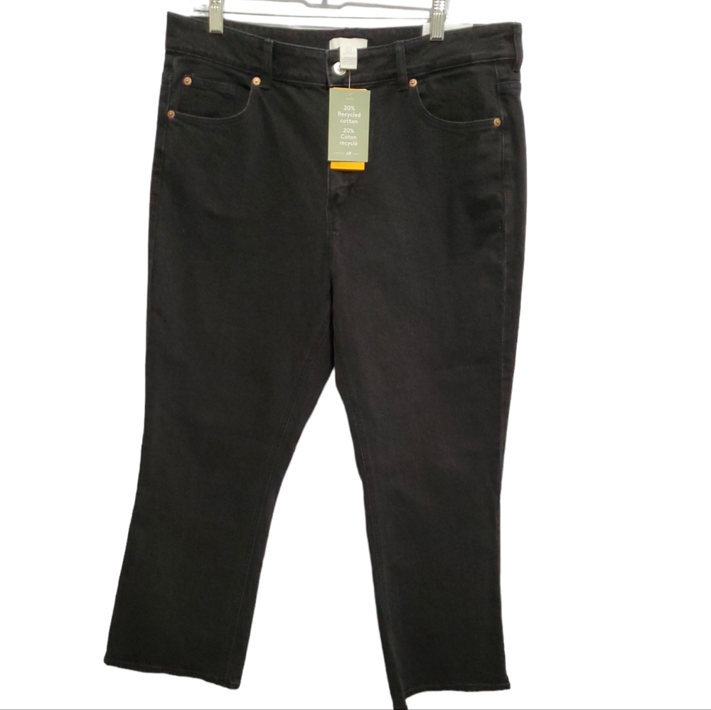 16 H&M Flare Ankle Length Black Jeans